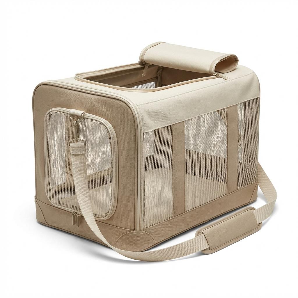 katzentransportbox-flugzeug Beige