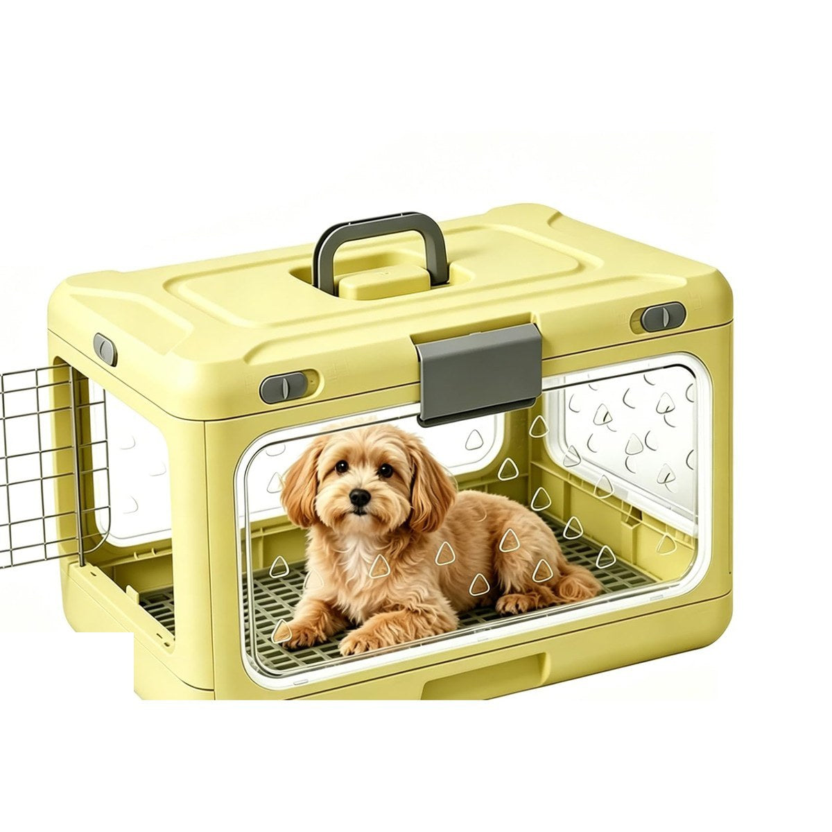 TruePet Transportbox Faltbar | Hartschale mit Sichtfenster | Klappt auf 11 cm | Für Katzen & kleine Hunde