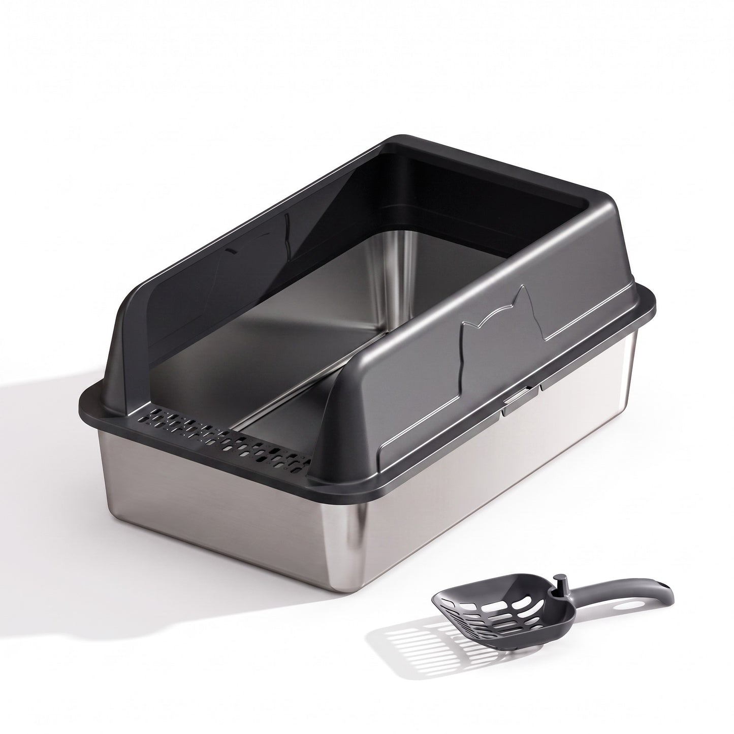 TruePet SteelBox mit Aufsatz in Schwarz