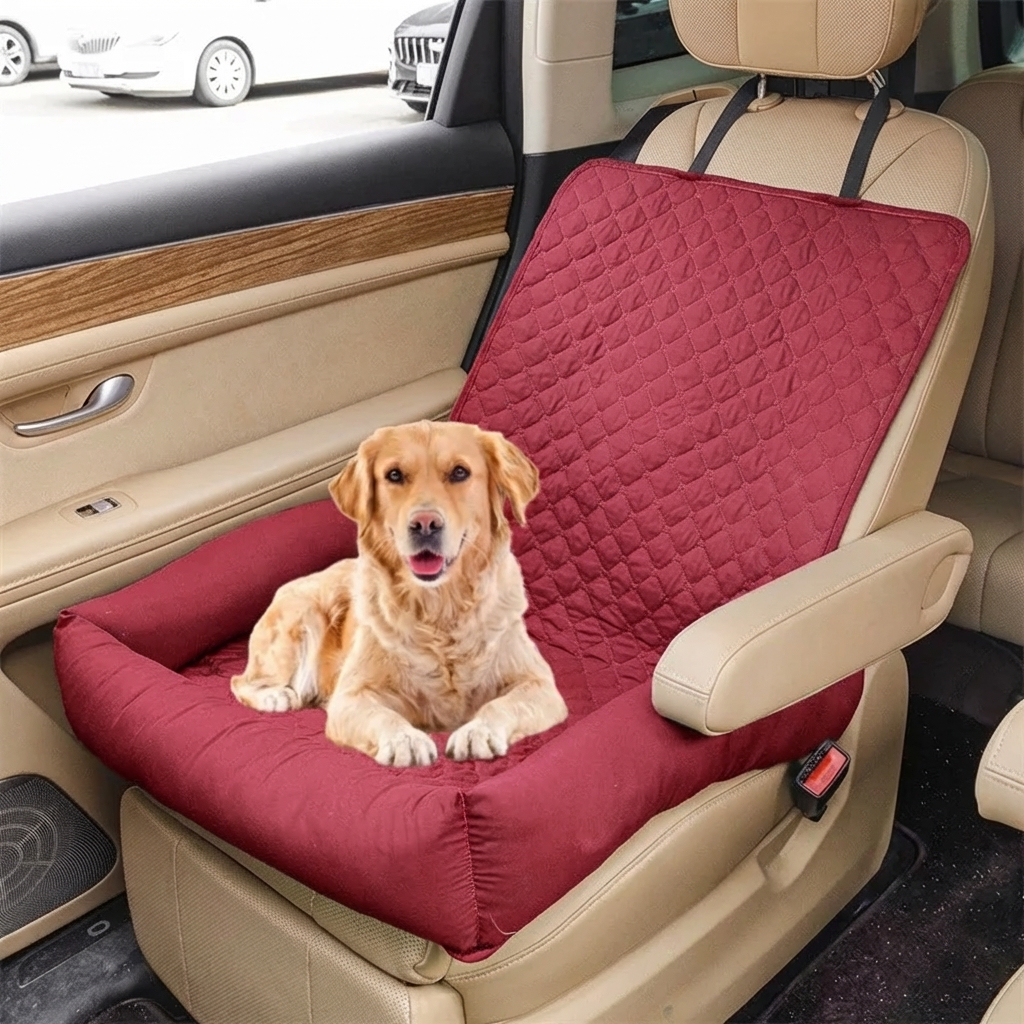 TruePet Auto-Transportbett für Hunde & Katzen | Wasserdicht | Maschinenwaschbar | Erhöhte Ränder | Nur 500g | 6 Farben