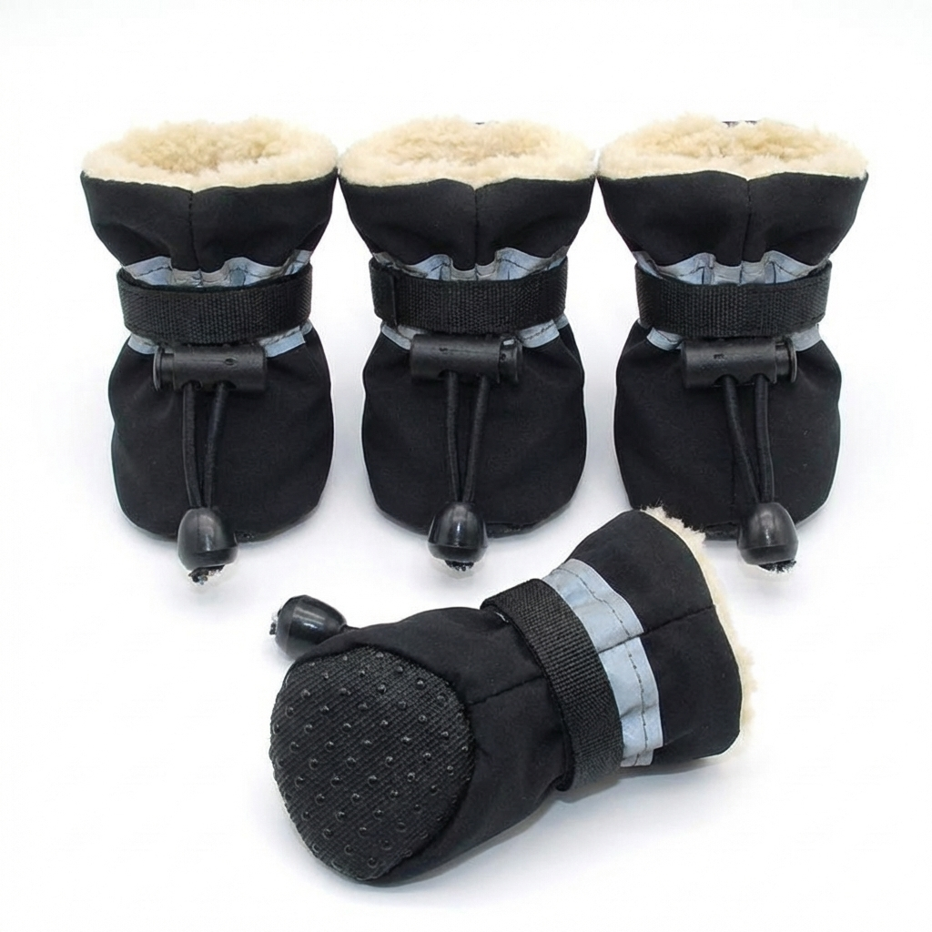 TruePet Hundeschuhe 4er-Set | Wasserdicht & Rutschfest | Pfotenschutz Sommer & Winter