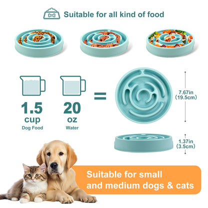TruePet Anti-Schling Napf | Slow Feeder für Hunde & Katzen | 5–10× langsameres Fressen | Spülmaschinenfest | Ø 20 cm
