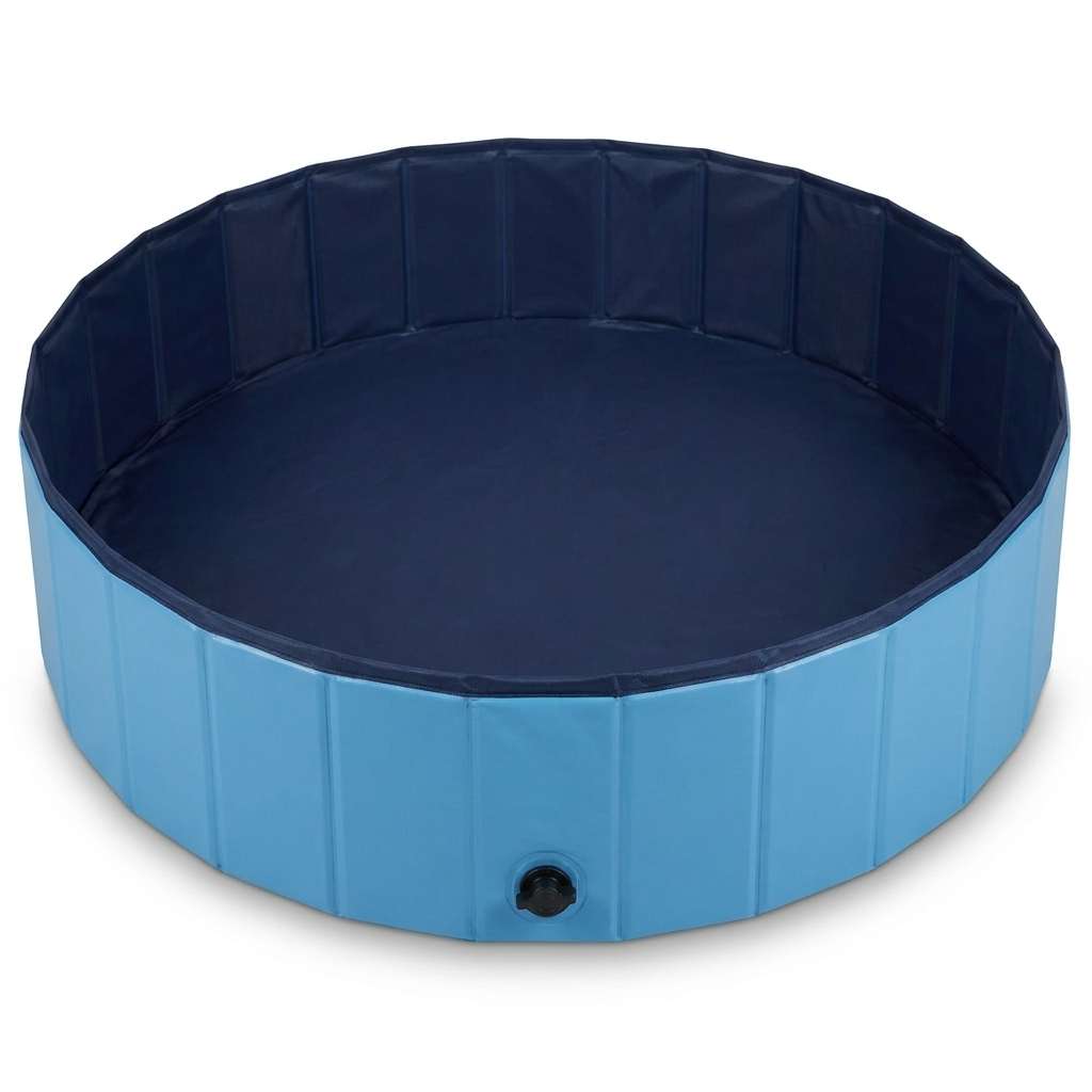 TruePet Hundepool Faltbar | Robust & Rutschfest | Auslaufsicher mit Ablassventil | XXS–XL, 2 Farben