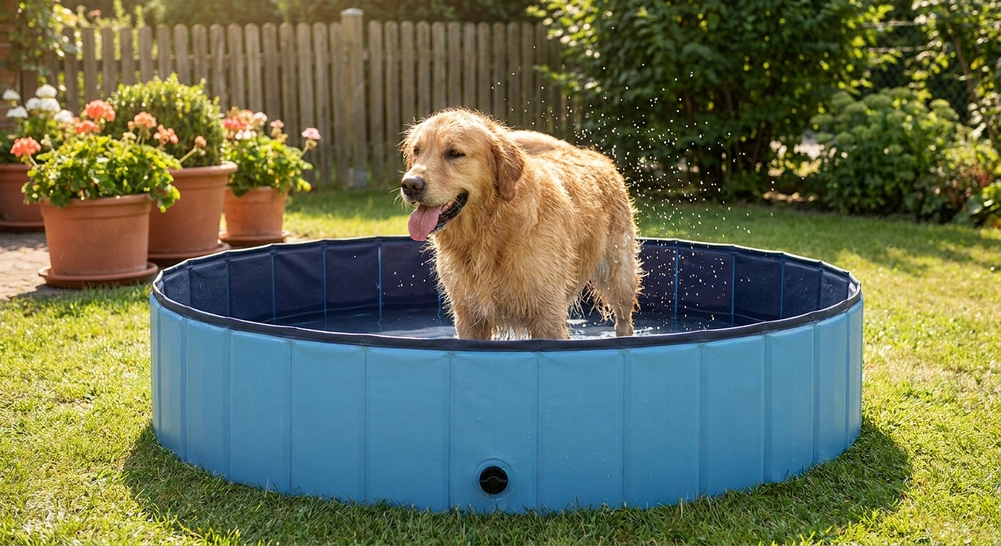 TruePet Hundepool Faltbar | Robust & Rutschfest | Auslaufsicher mit Ablassventil | XXS–XL, 2 Farben