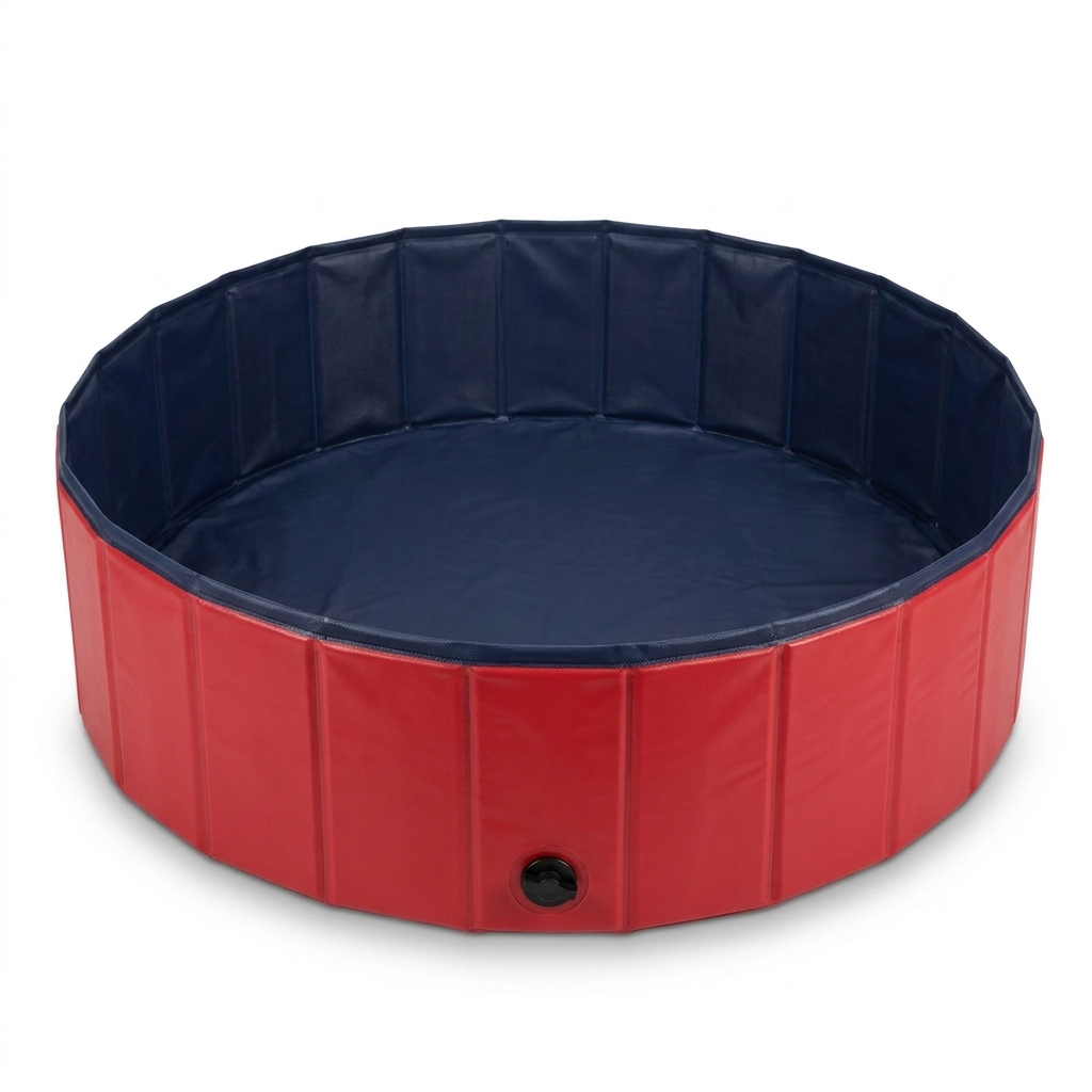 TruePet Hundepool Faltbar | Robust & Rutschfest | Auslaufsicher mit Ablassventil | XXS–XL, 2 Farben