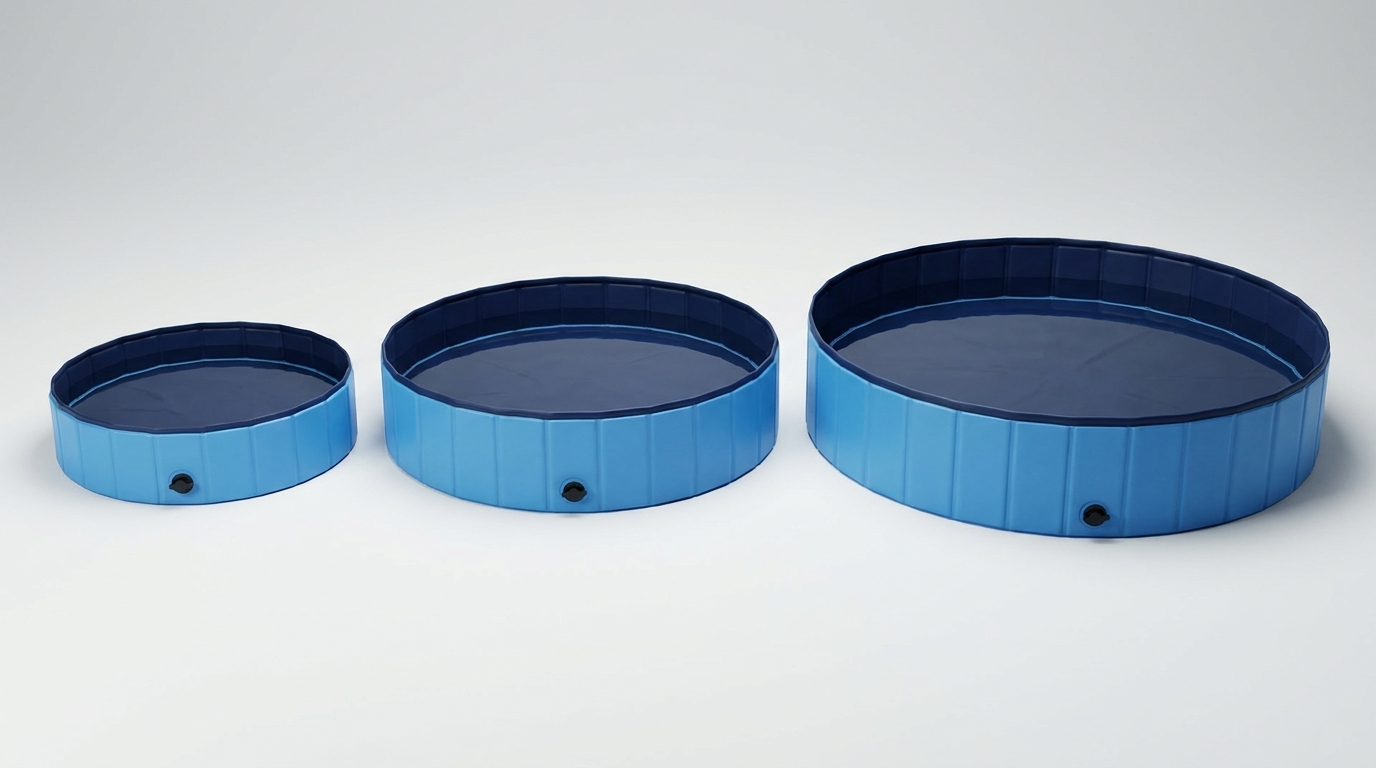 TruePet Hundepool Faltbar | Robust & Rutschfest | Auslaufsicher mit Ablassventil | XXS–XL, 2 Farben
