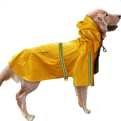 TruePet Regenmantel Gelb an grossem Hund (3XL bis 5XL)