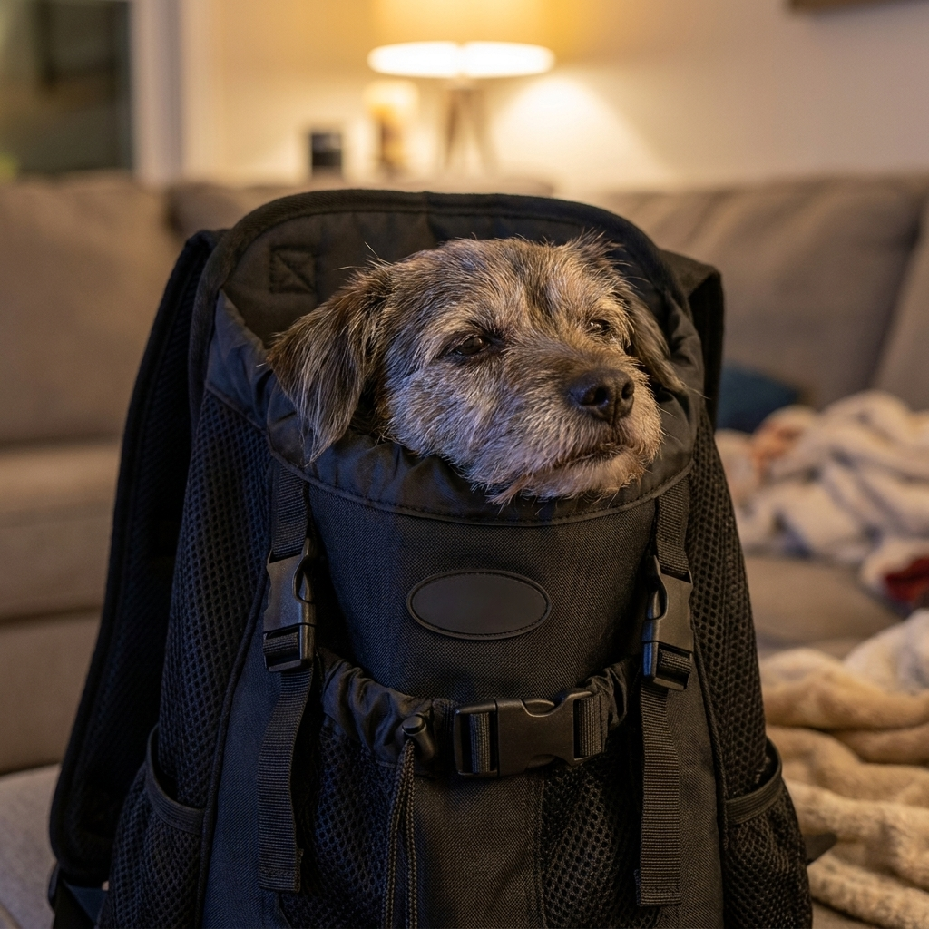 TruePet Hunderucksack | Gepolsterter Front-Tragerucksack für Hunde bis 12 kg | Bahn, Rad & Wandern | S-XL
