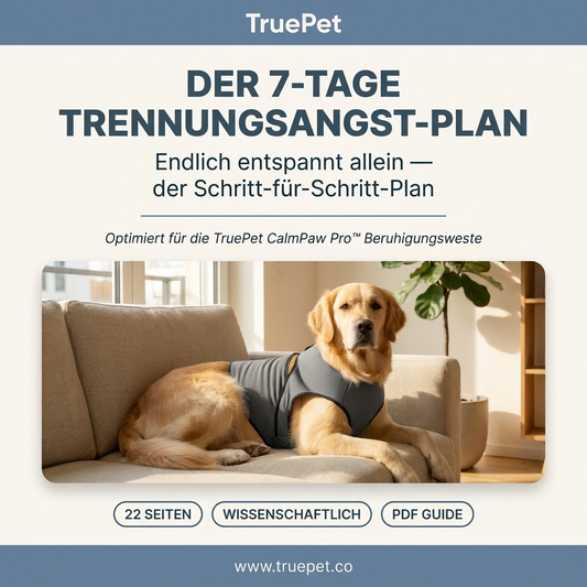 Cover: TruePet 7-Tage Trennungsangst-Trainingsplan Digitaler PDF Guide