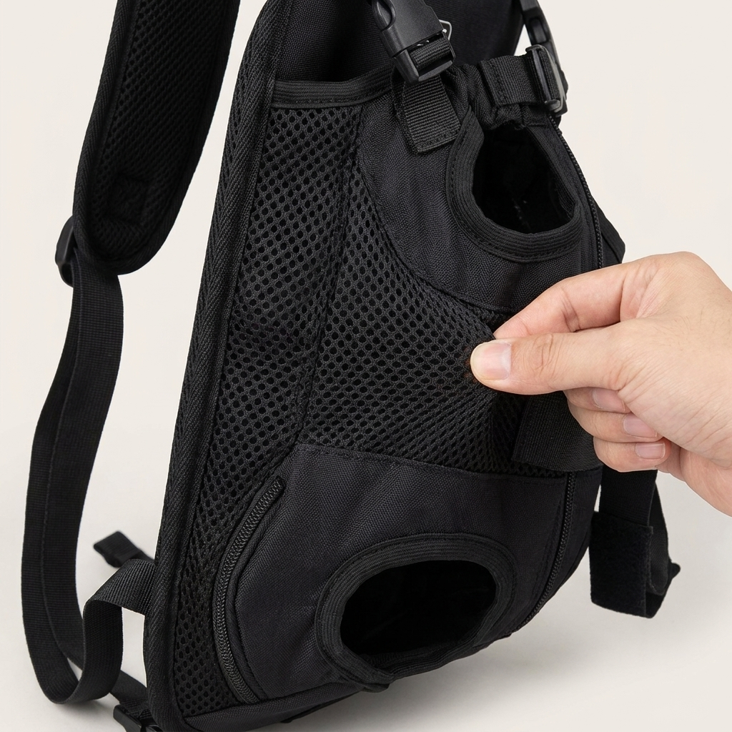 TruePet Hunderucksack | Gepolsterter Front-Tragerucksack für Hunde bis 12 kg | Bahn, Rad & Wandern | S-XL