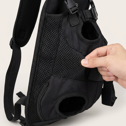 TruePet Hunderucksack | Gepolsterter Front-Tragerucksack für Hunde bis 12 kg | Bahn, Rad & Wandern | S-XL