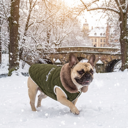 TruePet Winterjacke für Hunde | Fleece-Gefüttert | Wasserdichte Außenschale | Kuscheliger Pelzkragen | D-Ring für Leine | 3 Farben | S-2XL