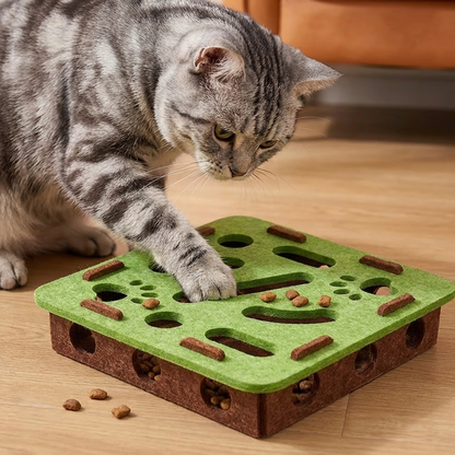 TruePet Intelligenzspielzeug Katze | Futter-Puzzle mit 3 Leveln | Beschäftigung | Antischlingnapf