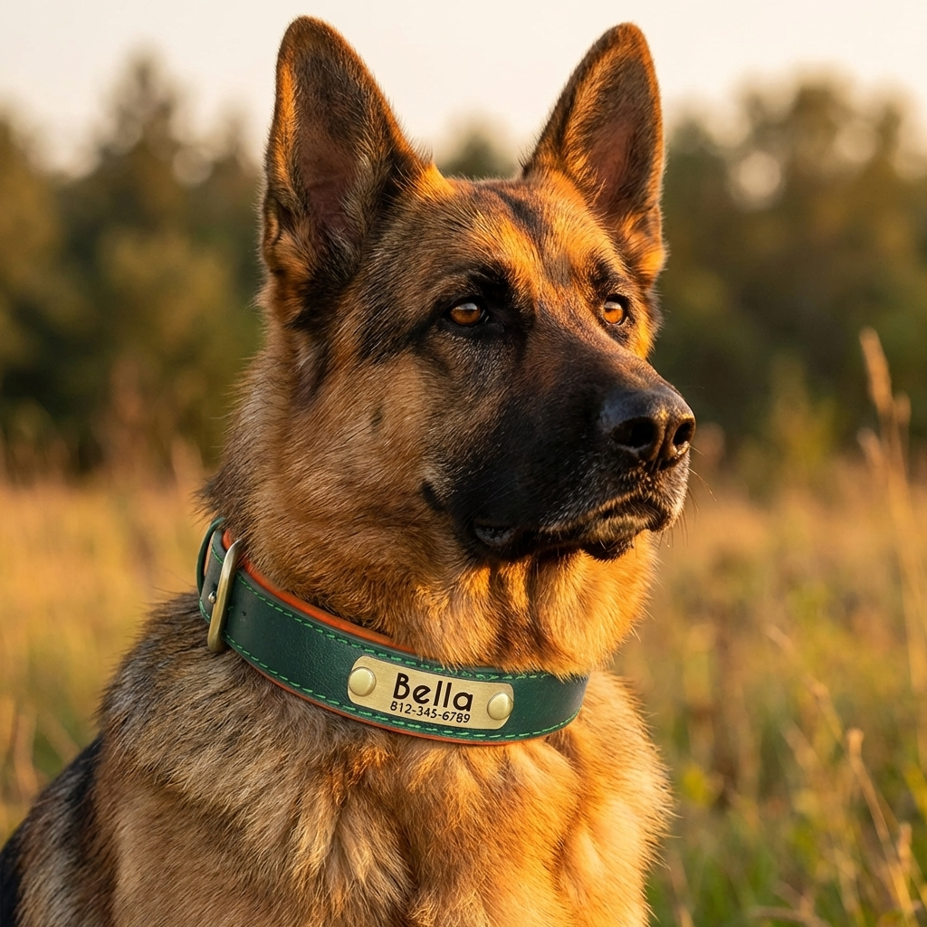 TruePet Personalisiertes Hundehalsband | PU-Leder mit Gravur | Gepolstert | XS-XL