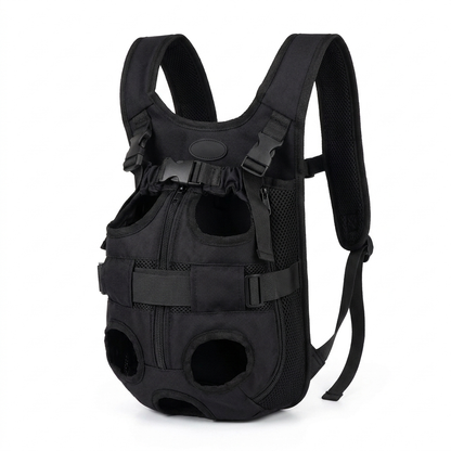TruePet Hunderucksack | Gepolsterter Front-Tragerucksack für Hunde bis 12 kg | Bahn, Rad & Wandern | S-XL