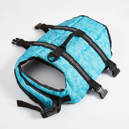TruePet Hunde-Schwimmweste mit Rettungsgriff | Reflektierend | Verstellbar | XXS-XXL