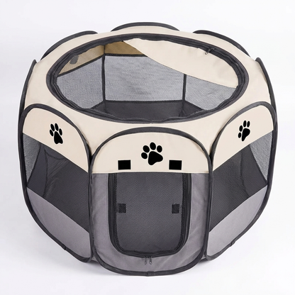 TruePet Faltbare Hundebox | Achteckig & Atmungsaktiv | Für Hunde & Katzen