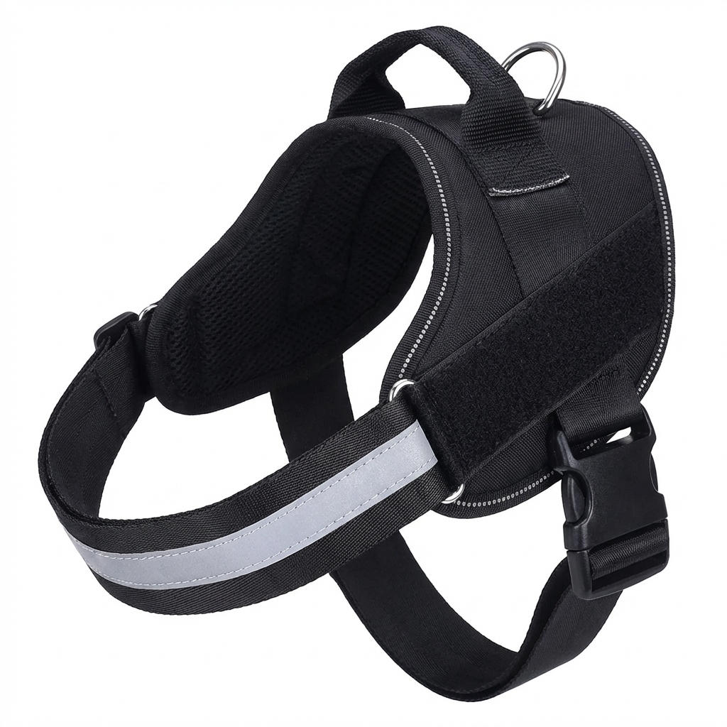 TruePet Reflektierendes Hundegeschirr | Anti-Zug Brustgeschirr | Gepolstert | Nacht-Sichtbarkeit | S-XL