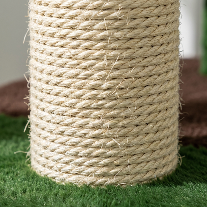 TruePet Kratzbaum Klein | Mini Kratzbaum Wohnung | Platzsparend | Sisal & Höhle | Für 1 Katze