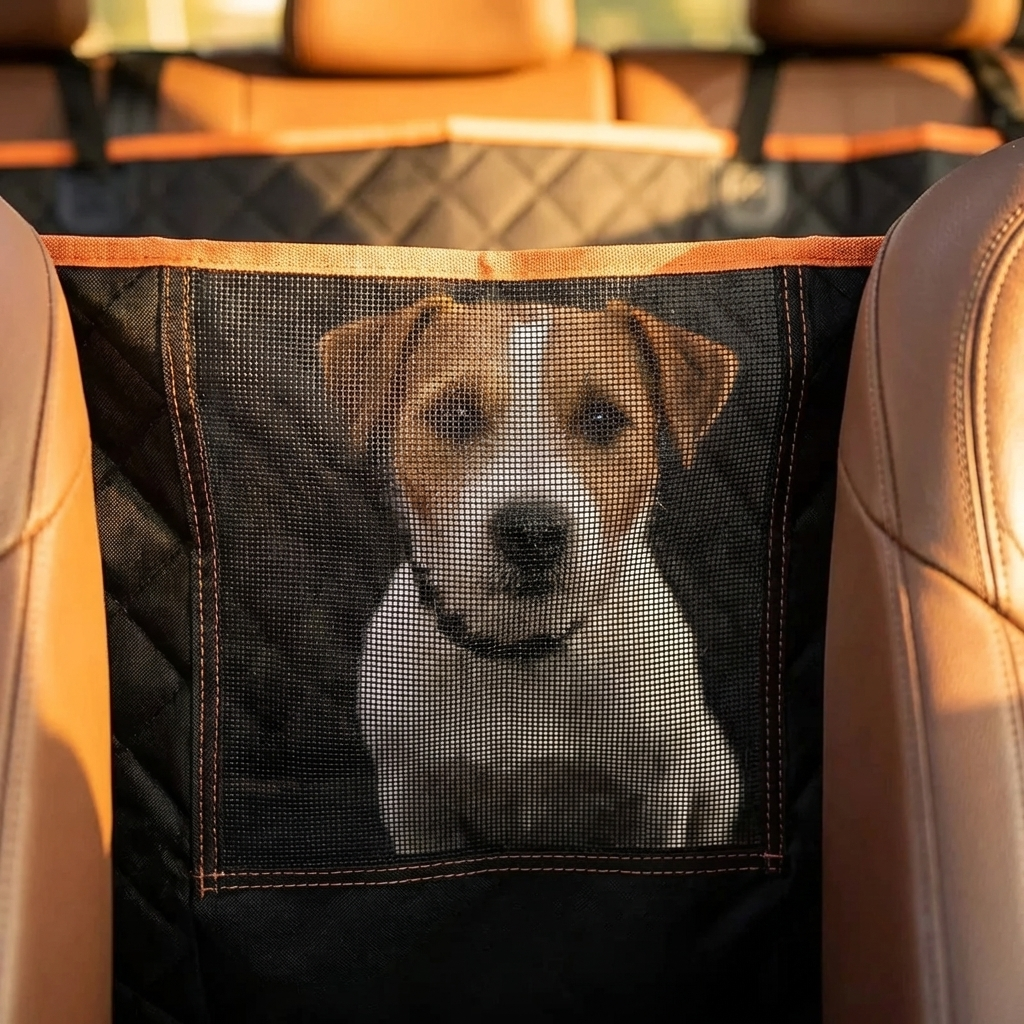 TruePet Auto-Hängematte für Hunde | Wasserdicht & Kratzfest | Universelle Passform | Rücksitzschutz | 30 Sek. Montage