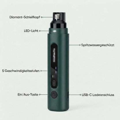 GrindPaw Pro™ — LED Krallenschleifer für Stressfreie Krallenpflege