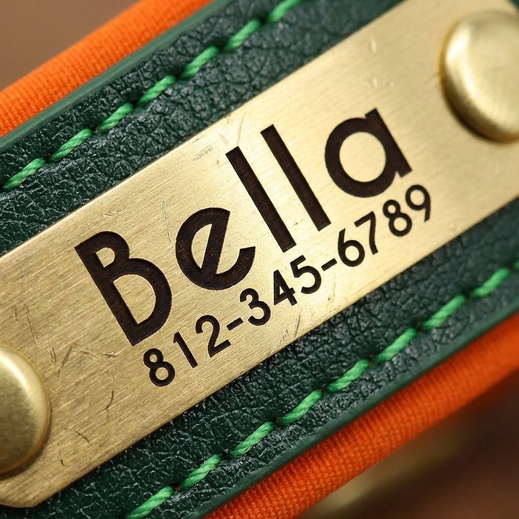 TruePet Personalisiertes Hundehalsband | PU-Leder mit Gravur | Gepolstert | XS-XL