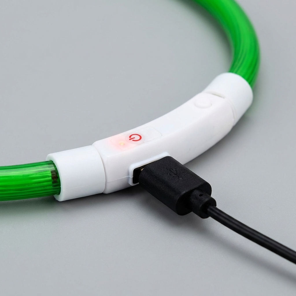 TruePet LED Hundehalsband | USB Aufladbar (2-3 Std Leuchtdauer) | 3 Leuchtmodi | 7 Farben | 6 Größen XS-XXL | Nachtsicherheit