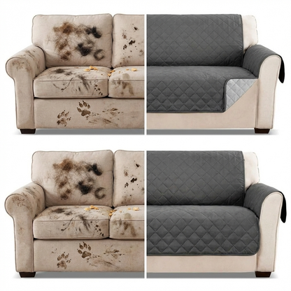TruePet Wasserdichte Sofa-Schutzdecke | Rutschfest & Gesteppt | 1-3 Sitzer