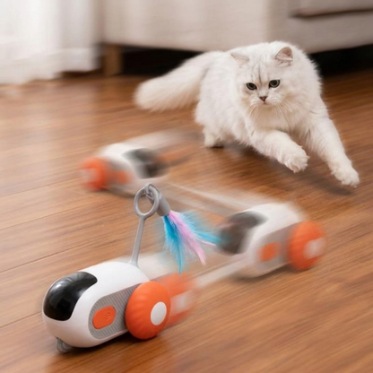 TruePet Elektrisches Katzenspielzeug | Selbstbewegend | USB-Akku | Alleinbeschäftigung | Automatisch