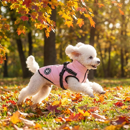 TruePet Leichter Hundemantel | Geschirr-Weste mit Reißverschluss | Übergangszeit