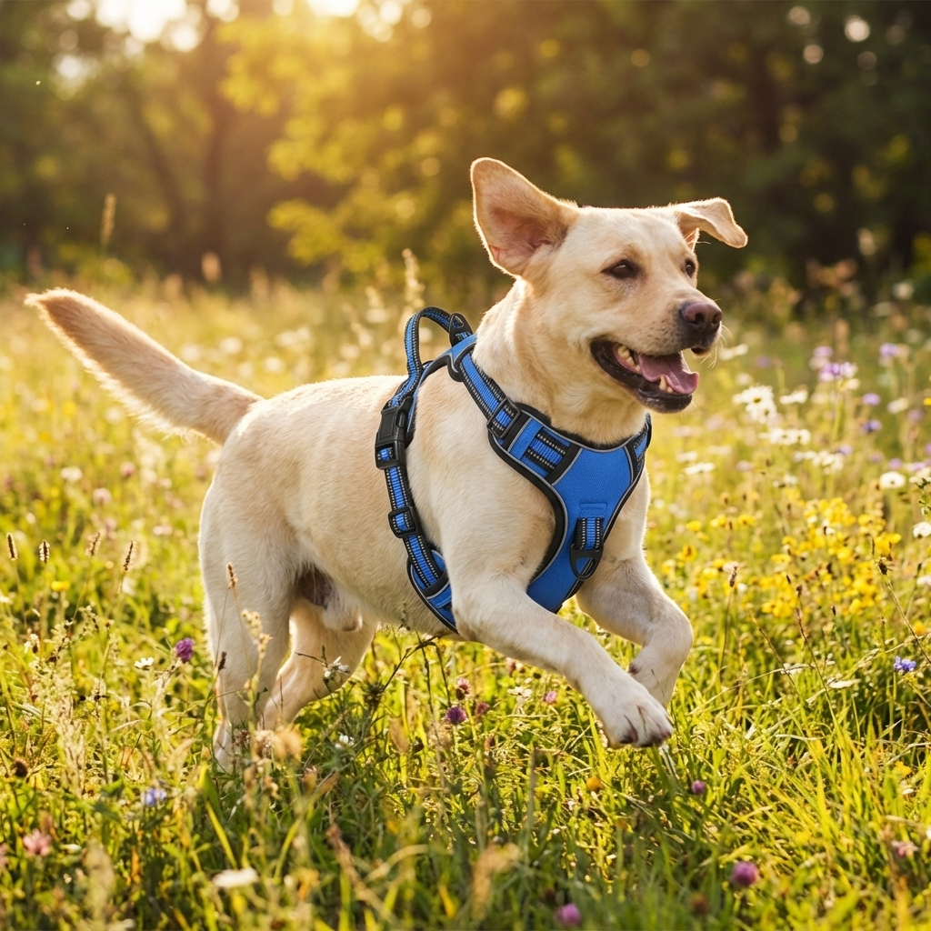 TruePet Hundegeschirr Atmungsaktiv | Mesh Brustgeschirr Sommer | Anti-Zug | Leicht | S-XL