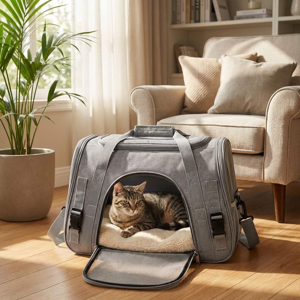TruePet Katzentransportbox Flugzeug-tauglich | IATA konform | Handgepäck | Belüftet | S-L
