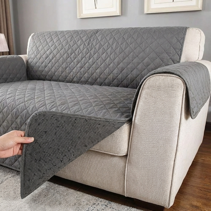 TruePet Wasserdichte Sofa-Schutzdecke | Rutschfest & Gesteppt | 1-3 Sitzer