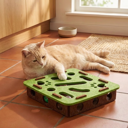 TruePet Intelligenzspielzeug Katze | Futter-Puzzle mit 3 Leveln | Beschäftigung | Antischlingnapf