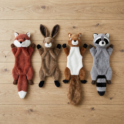 TruePet Plüsch Quietschtier | 45cm Quietschspielzeug ohne Füllung | Jagdinstinkt-Spielzeug für Hunde | Keine Sauerei