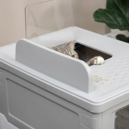 TruePet Katzentoilette mit Haube | Geschlossenes Katzenklo XXL | Aktivkohlefilter | Spritzschutz