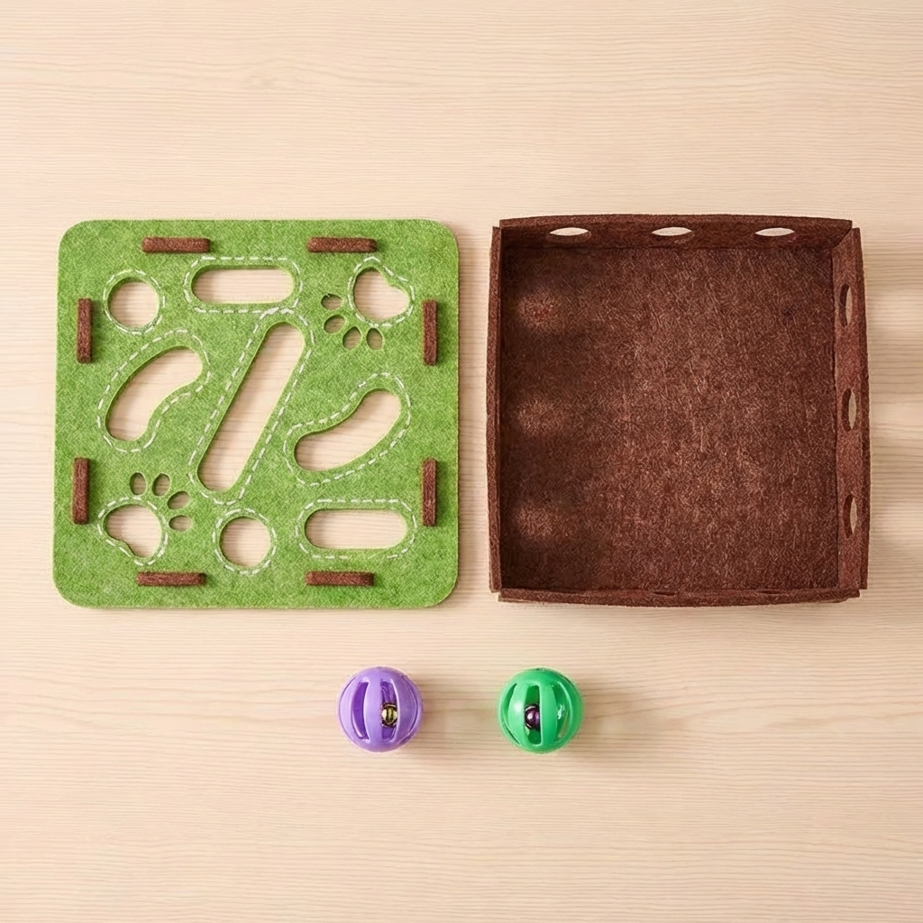 TruePet Intelligenzspielzeug Katze | Futter-Puzzle mit 3 Leveln | Beschäftigung | Antischlingnapf