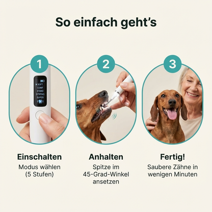 DentaPaw Pro™ — Ultraschall-Zahnpflege-Stift für Hunde | Gegen Zahnbelag & Mundgeruch