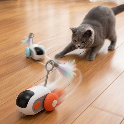 TruePet Elektrisches Katzenspielzeug | Selbstbewegend | USB-Akku | Alleinbeschäftigung | Automatisch