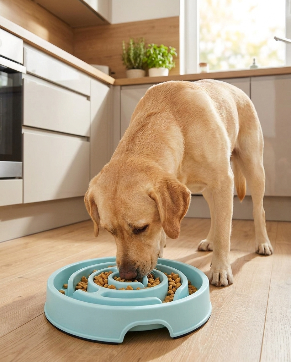 TruePet Anti-Schling Napf | Slow Feeder für Hunde & Katzen | 5–10× langsameres Fressen | Spülmaschinenfest | Ø 20 cm