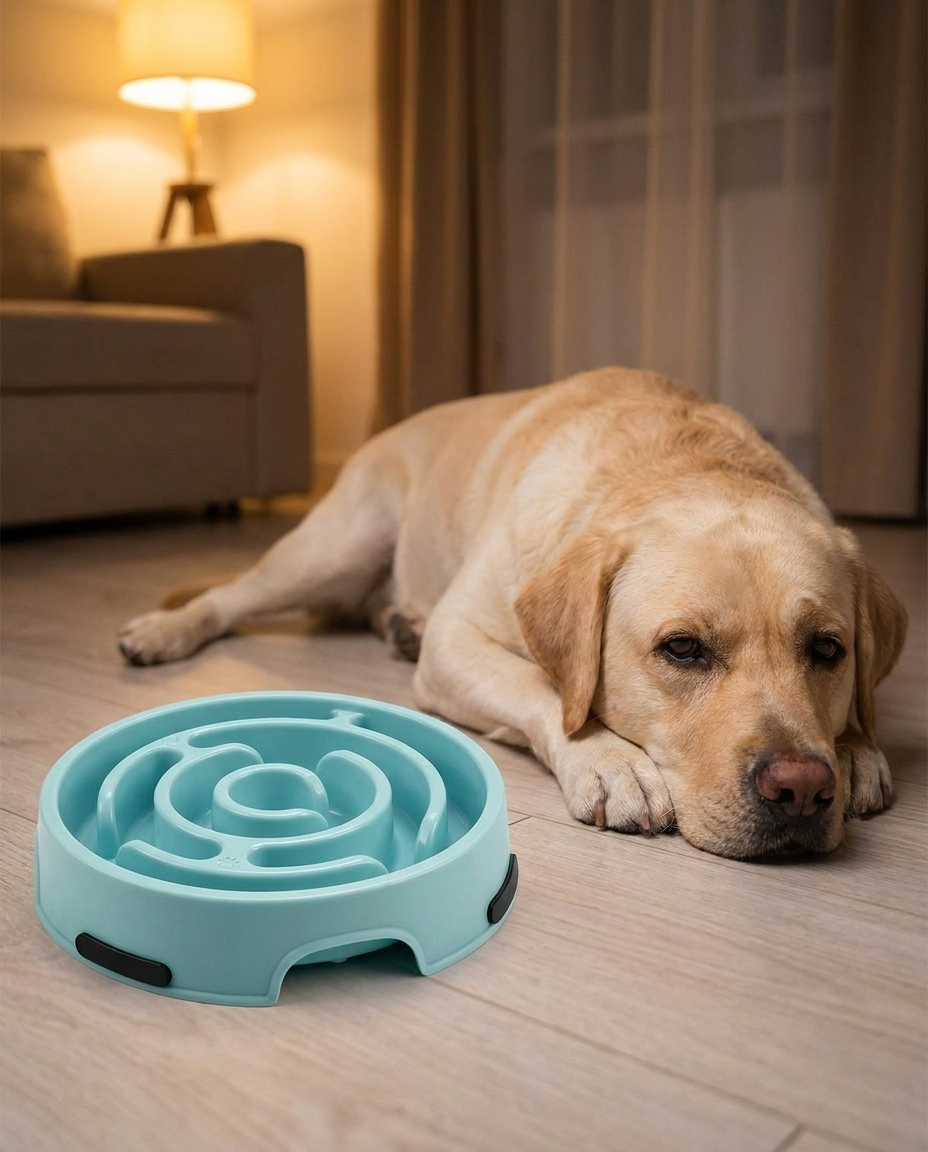 TruePet Anti-Schling Napf | Slow Feeder für Hunde & Katzen | 5–10× langsameres Fressen | Spülmaschinenfest | Ø 20 cm