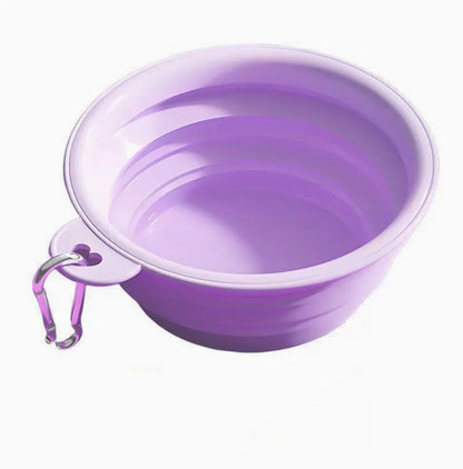 TruePet Faltbarer Reisenapf 2er-Set | Silikon mit Karabiner | 350ml