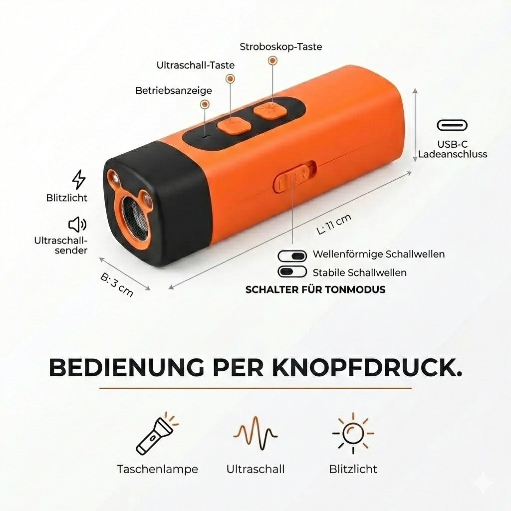 SilentPaw Pro™ | Ultraschall Anti-Bell-Trainer für Hunde – Sanft & Effektiv