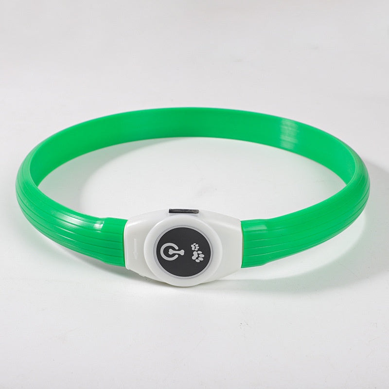 TruePet Leuchthalsband Gruen