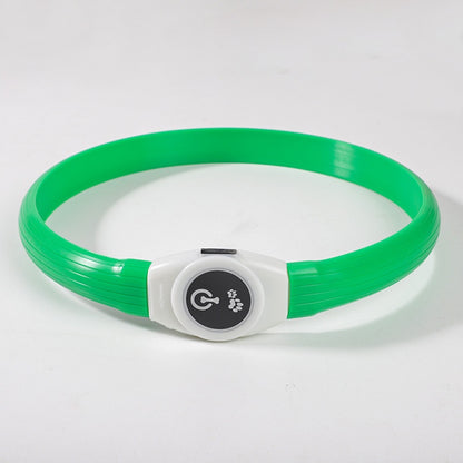 TruePet Leuchthalsband Gruen