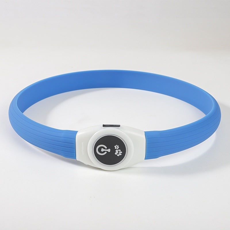 TruePet Leuchthalsband Saphirblau