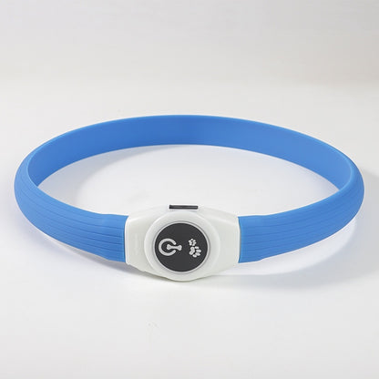 TruePet Leuchthalsband Saphirblau