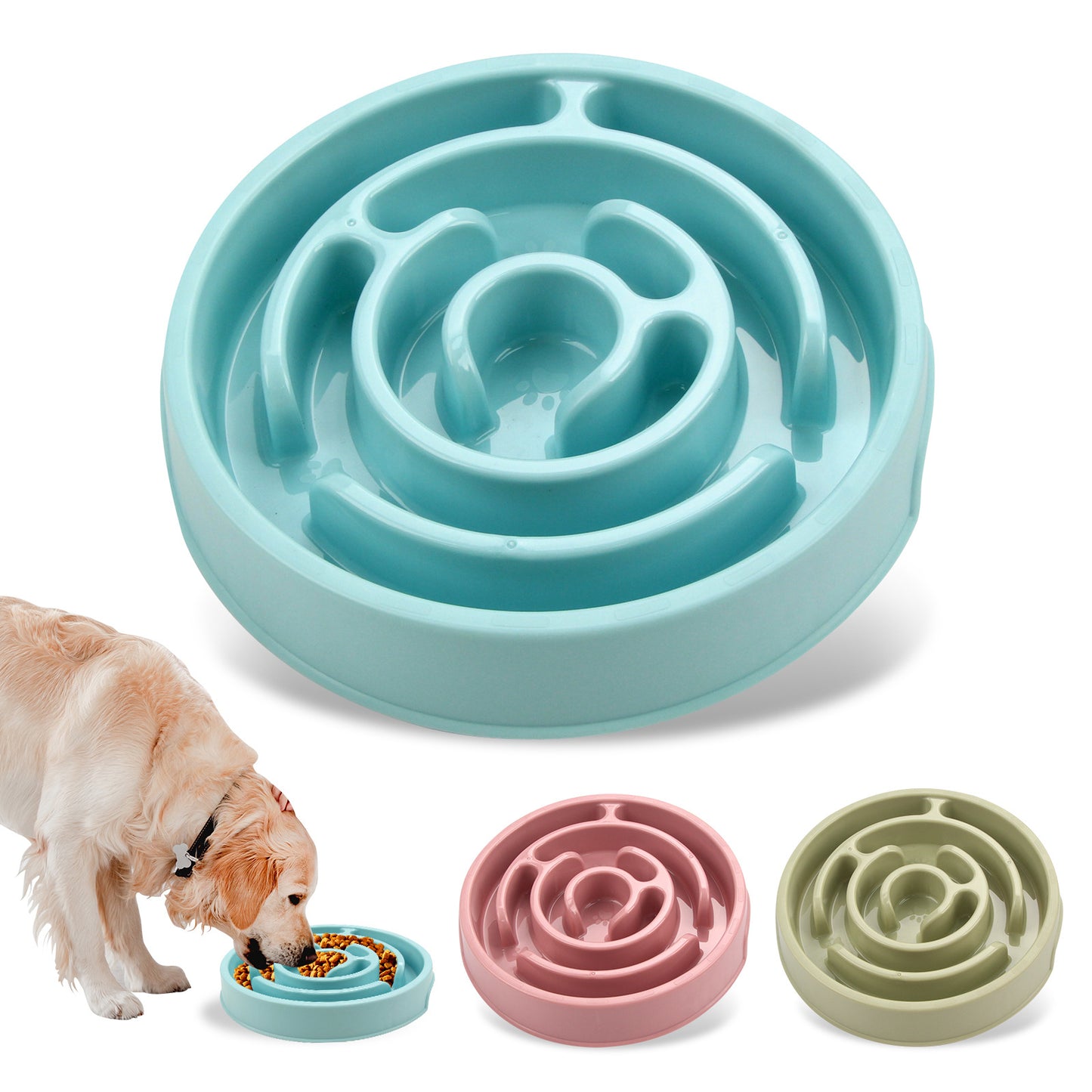 TruePet Anti-Schling Napf | Slow Feeder für Hunde & Katzen | 5–10× langsameres Fressen | Spülmaschinenfest | Ø 20 cm