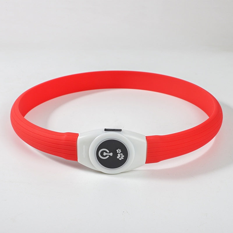 TruePet Leuchthalsband Rot