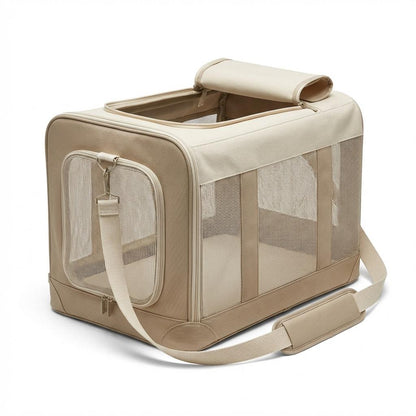 katzentransportbox-flugzeug Beige